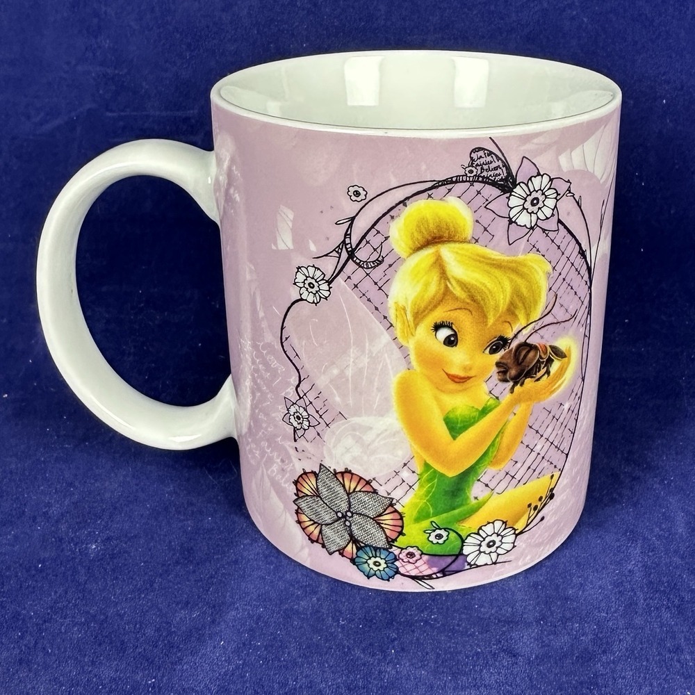 Disney Fairies Line Tinker Bell Purple lilac Coffee Mug Peter Pan